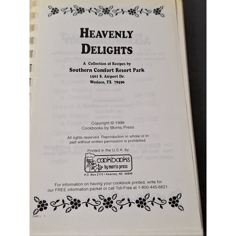 Heavenly Delights Cookbook A Collection Of Recipes By Southern Comfort Gourmets - Picture 2 of 10